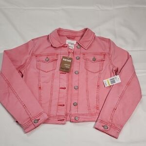 Kensie Jeans Pink Denim Jacket – Size M NWT Vintage Luxe